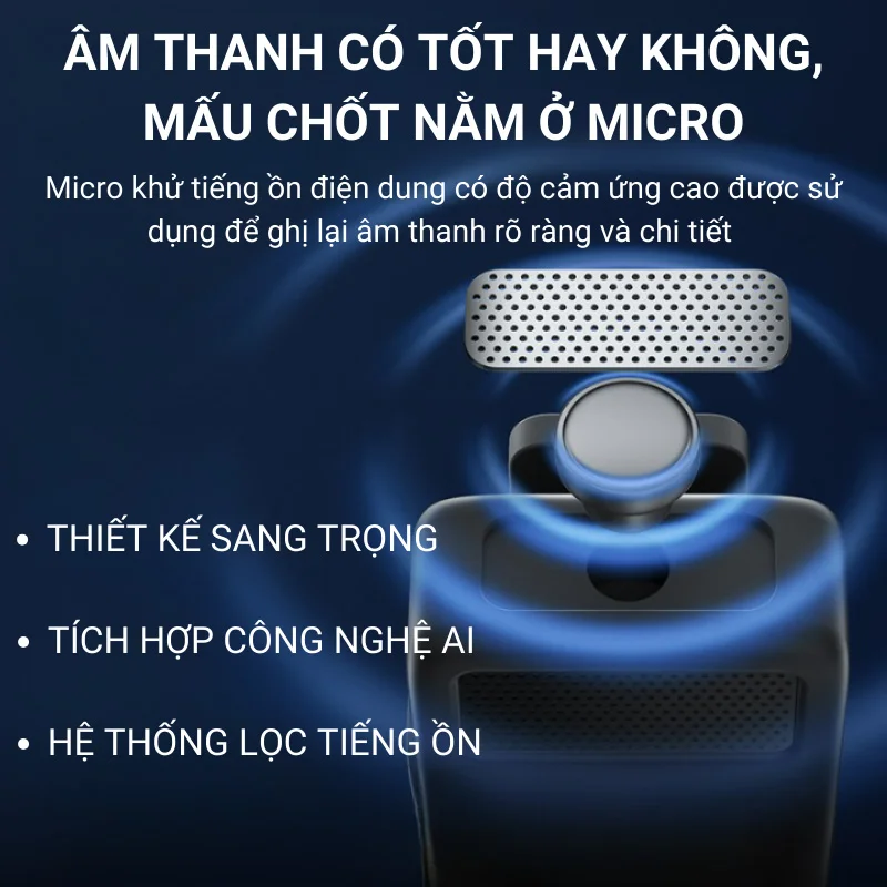Micro thu âm không dây cài áo lọc tiếng ồn Livestream / Quay video / Ghi âm - KB M6 Pro - Hình ảnh 4